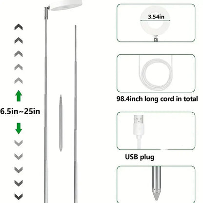 LED Full Spectrum Grow Light – Adjustable Dimmable Hydroponic Plant Lamp with Timer for Indoor Gardening