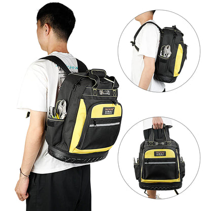 AIRAJ Waterproof Tool Backpack – Heavy Duty Organizer Bag for Electricians & Plumbers