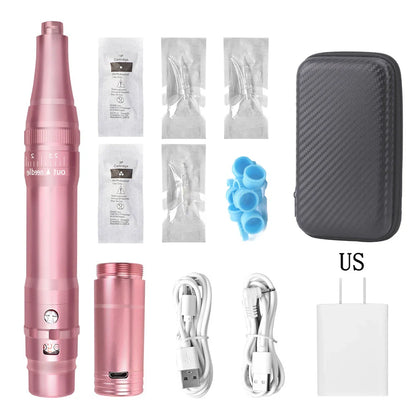 Professional Eyebrow Tattoo Machine — Wireless Micropigmentation & Microblading Pen with Battery