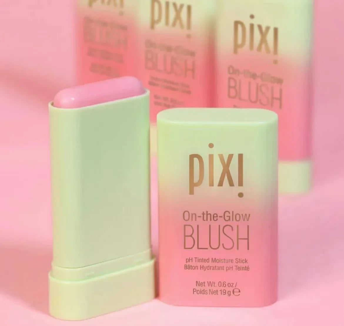 Pixi Makeup Brush & Blush Stick – Cream Rouge Blusher for Cheeks & Face, High-Color Waterproof Foundation Brush