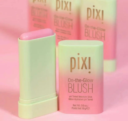 Pixi Makeup Brush & Blush Stick – Cream Rouge Blusher for Cheeks & Face, High-Color Waterproof Foundation Brush