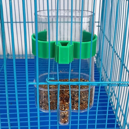 Automatic Bird Water Dispenser - Transparent Cage Drinking Feeder for Budgies, Cockatiels, Lovebirds & Canaries