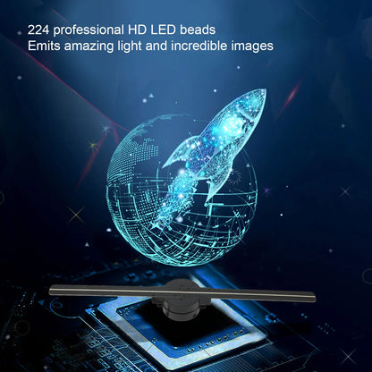 3D Hologram Fan 16.5" WiFi Projector with 224 LED Lights for Store Advertising