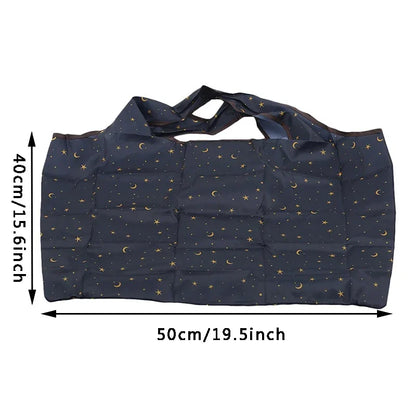 Thick Foldable Reusable Shopping Bag – Large Capacity Waterproof Eco-Friendly Grocery Storage Tote with Shoulder Strap for Supermarket & Travel Use