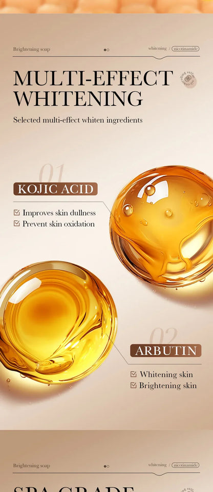 SADOER Niacinamide & Arbutin Facial Soap – Moisturizing, Brightening, Deep Cleansing Handmade Face & Body Wash Foam