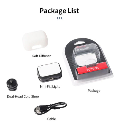 Ulanzi VL28 6500K Mini LED Video Light — Rechargeable On-Camera Light for GoPro 10/9/8 & iPhone 13/12/11