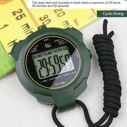 30h Chronometer Handheld Pocket Stopwatch – 0.01s Accuracy Digital Sport Timer with LCD for Professional Use