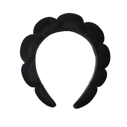 Sponge Headband for Women & Girls - Puffy Hair Band, Bubble Terry Cloth Makeup & Spa Accessory, Retro Hairwear