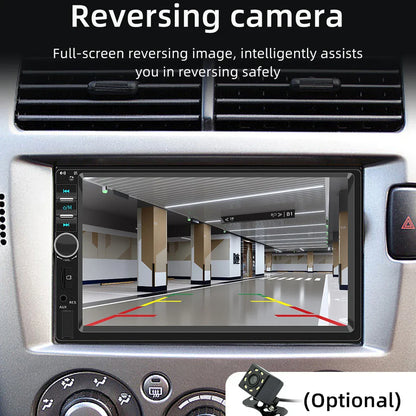 HIPPBQCC 7" 1DIN Car Radio MP5 Multimedia Player – Touchscreen FM ISO Power Aux Input Bluetooth USB Mirror Link Autoradio