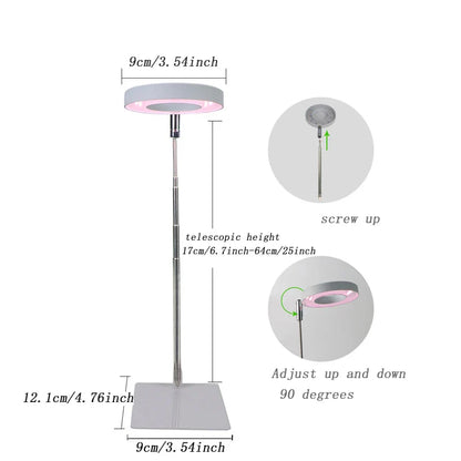 Full Spectrum Indoor Solar LED Growth Light - Four Gear Dimming for Fleshy Plants, Flower & Floor Telescopic Fill Light