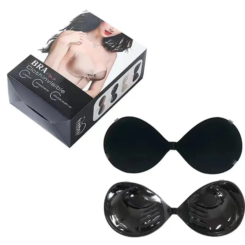 Invisible Strapless Adhesive Bra for Women – Push-Up Silicone Pad Lift, Nude Cover, Sexy Chest Stickers