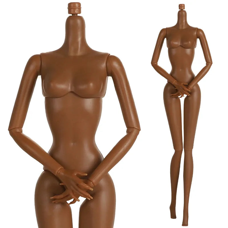 1/6 Supermodel Doll with Movable Joints – Flat Bangs Straight Hair Body & Head Accessories (White/Normal/Black Skin)