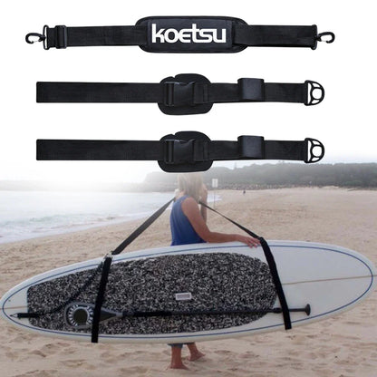 Adjustable Surfboard Shoulder Carry Sling – Paddle Board Strap & Deck Bag Carrier for SUP