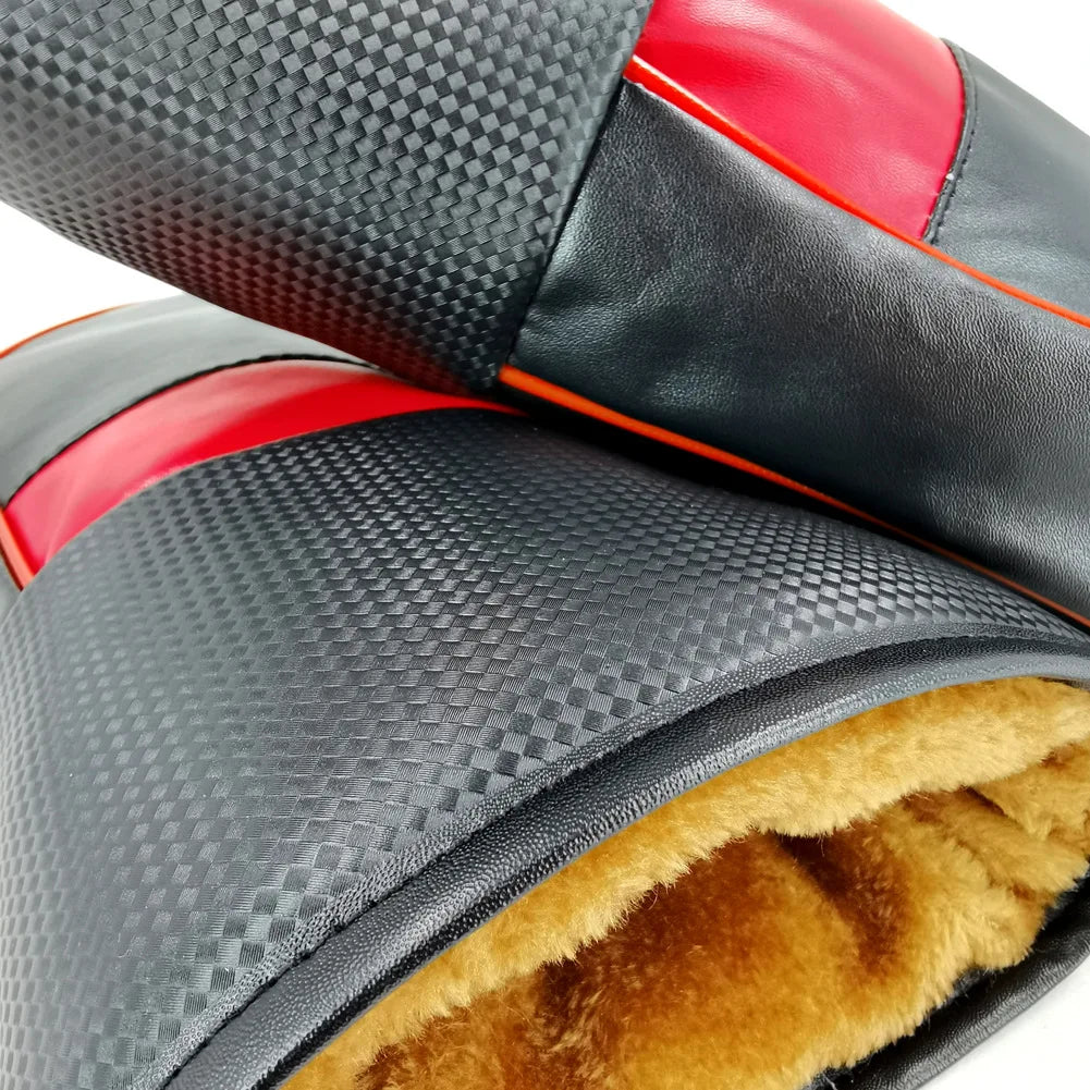 Winter Motorcycle Handlebar Cover: Windproof Warmth with Reflective Strip - Battery Bike Windshield Gloves