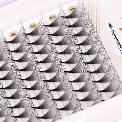 AGUUD 10-Tray Premade Volume Lashes – Super Fans with Needle Stem & Narrow Base for Eyelash Extensions