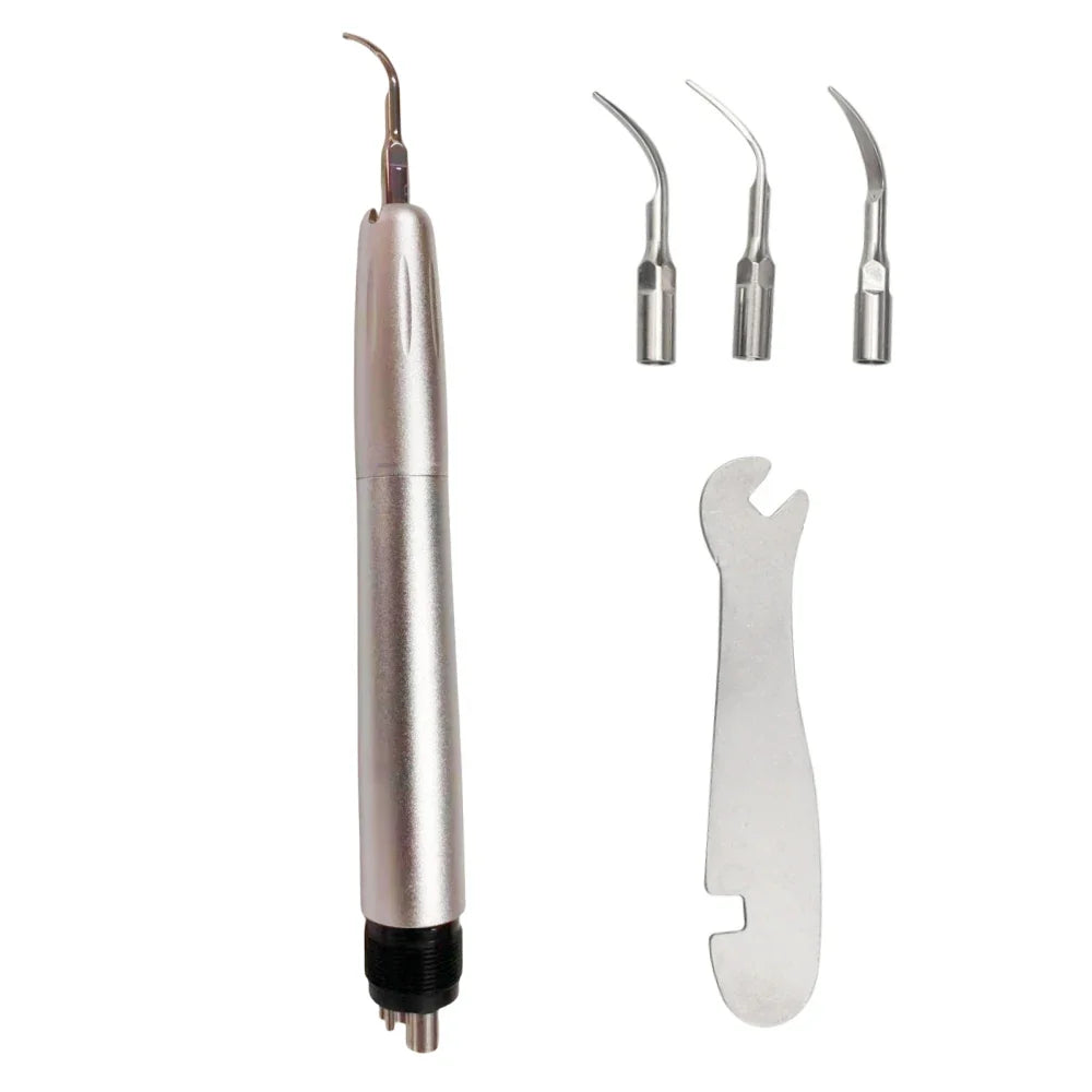 2/4 Holes Dental Ultrasonic Air Scaler Handpiece – Teeth Whitening & Cleaning Tool with 3 Tips for Dentists & Clinics