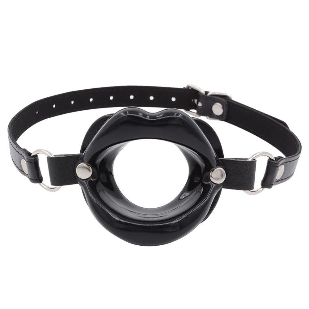 Silicone Lips O-Ring Gag – Oral Fixation Open Mouth BDSM Bondage Restraint for Couples, Adult Sex Toy