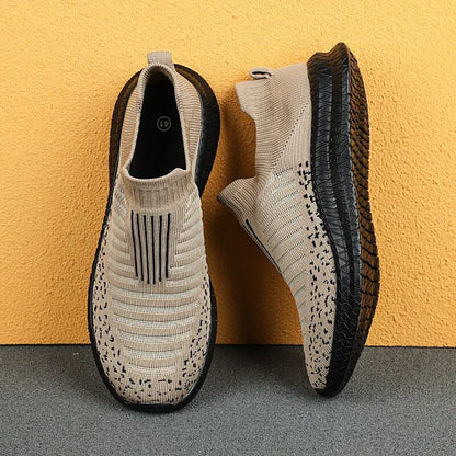 Men's Breathable Slip-On Sneakers | Comfortable Running & Walking Shoes | Outdoor Jogging Footwear