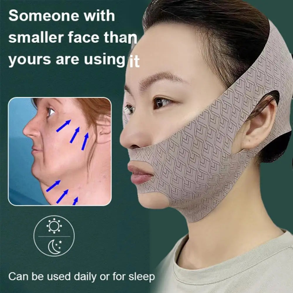 Chin & Cheek Slimming V-Shaper Band — Face Lifting Anti-Wrinkle Strap Mask for Beauty & Health