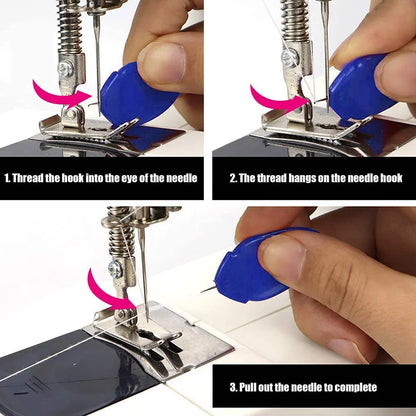 Auto Needle Threader: Simple Device for DIY Machine Sewing - Elderly Guide Needle Threader - Cross-Stitch Tool - 5/10/20Pcs