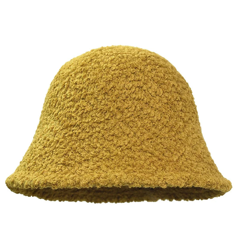 Anime K-Pop Demon Hunters Zoey Cosplay Hat – Unisex Retro Fisherman Cap, Yellow Warm Autumn Winter Halloween Accessory