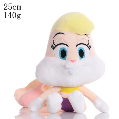 6 Piece Cartoon Character Plush Toy Set - Bugs Bunny, Daffy Duck, Tweety, Cyclone Dog and Bunny Rabbit Stuffed Dolls for Children’s Gifts