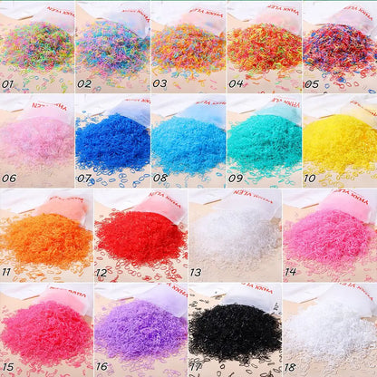 500/1000/2000PCS Colorful Disposable Rubber Hair Ties – Ponytail Holders for Girls & Kids Hair Accessories
