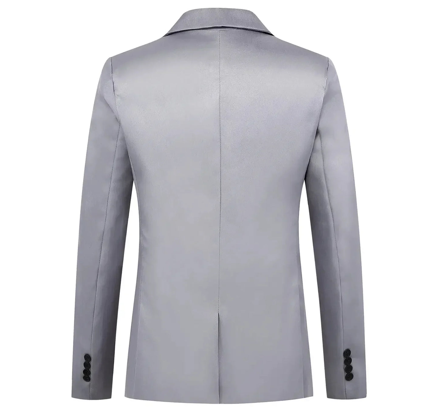 Men’s Casual Business Slim Fit Suit Jacket — Trendy Autumn Single-Button Formal Blouse, Non-Iron Solid Color