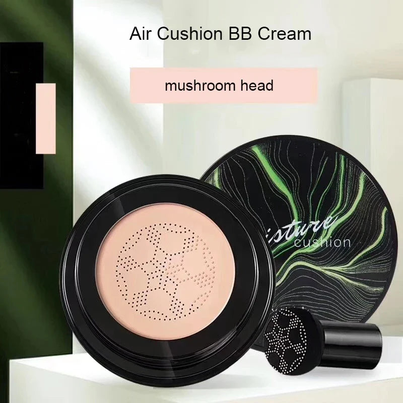 Mushroom Head Air Cushion CC Cream – Natural Moisturizing Foundation & Concealer for Oil-Control & Whitening – BB Cream Makeup Cosmetics