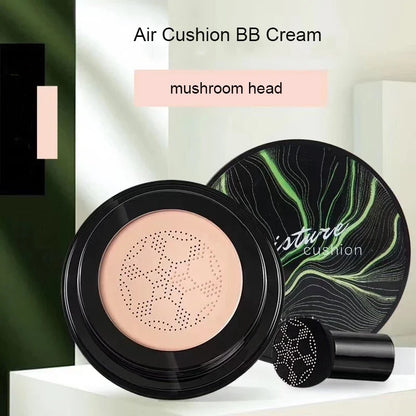 Mushroom Head Air Cushion CC Cream – Natural Moisturizing Foundation & Concealer for Oil-Control & Whitening – BB Cream Makeup Cosmetics