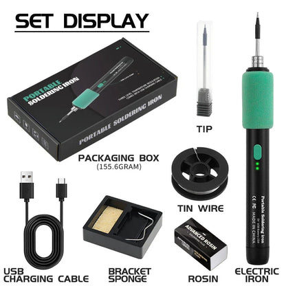 15W USB Soldering Iron — Portable Wireless Electric Soldering Tool with Type-C