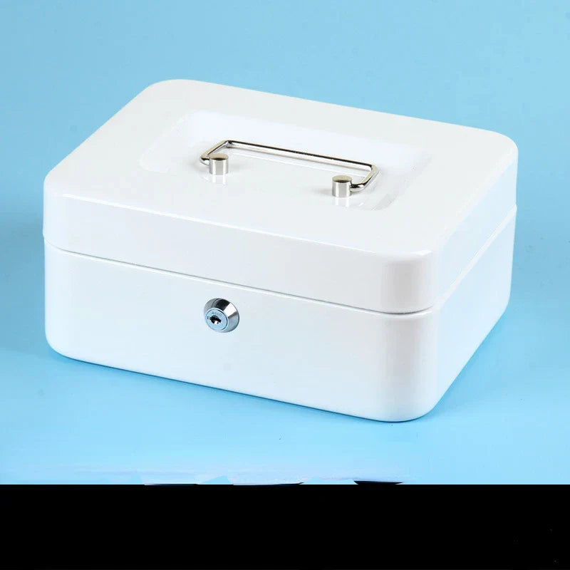2025 Stainless Steel Petty Cash Money Box with Key Lock – Small Lockable Safe for Home Security & Decoration
