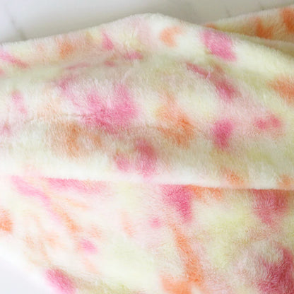8MM Tie-Dye Plush Fur Fabric — Soft Gradient Rabbit Fur for DIY Dolls, Clothing, Pillows & Scarves