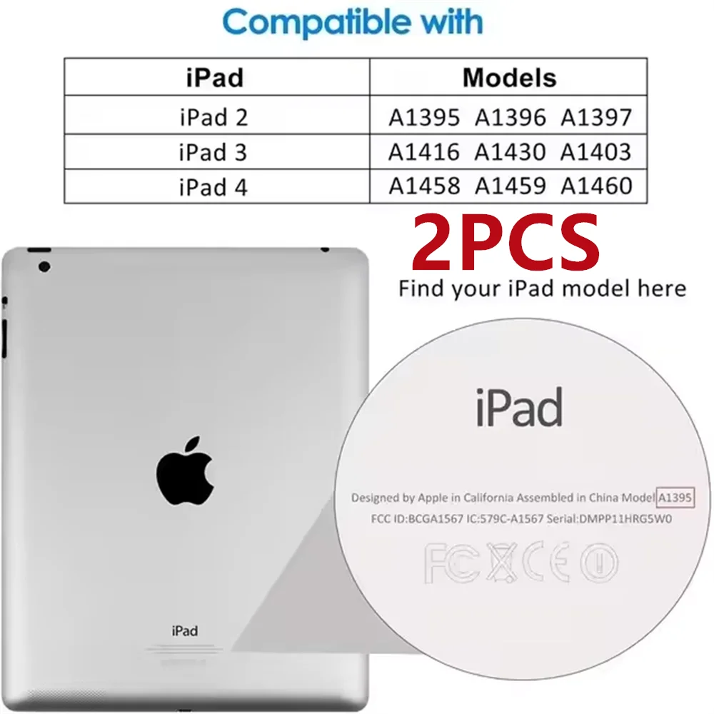 2PCS 9H Tempered Glass Screen Protector for iPad (10.2/9.7/10.5/10.9/11) Pro, Air & Mini – Anti-Scratch HD Protective Film