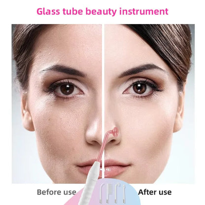 4 in 1 Electrode Glass Tube Machine - High Frequency Skin Spot Acne Wand for Facial Spa & Skin Care Electrotherapy