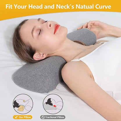 Memory Foam Cervical Pillow – Ergonomic Contour Neck Pillow for Side Sleepers, Orthopedic Support