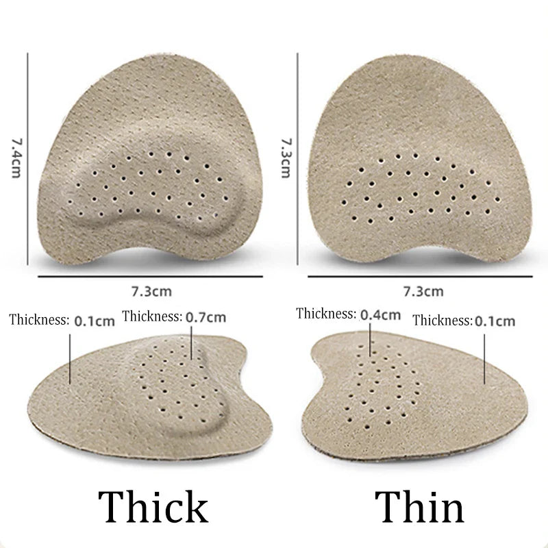 4pcs Anti-Slip Leather Forefoot Pad: Sandal Stickers for Women's High Heels - Pain Relief Insert Insoles with Toe Cushion Foot Care