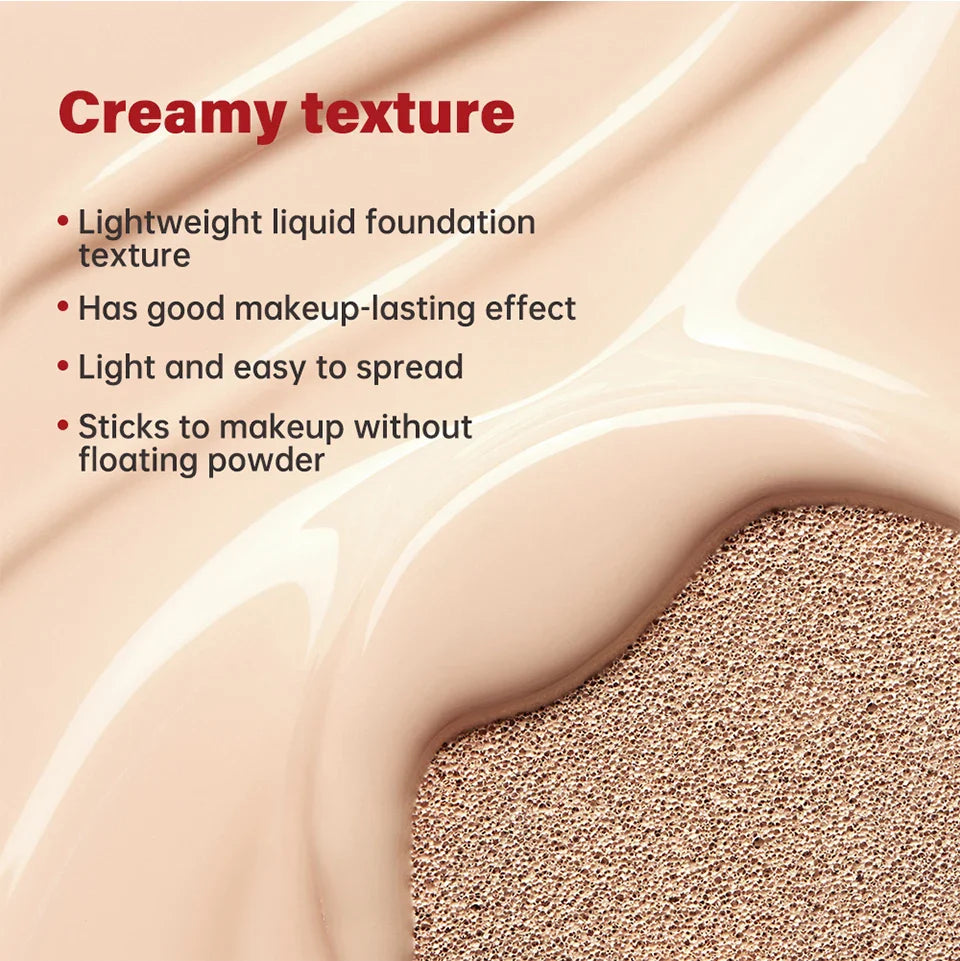 Sunscreen Cushion Foundation – Full Coverage, Waterproof & Long-Lasting Concealer Makeup