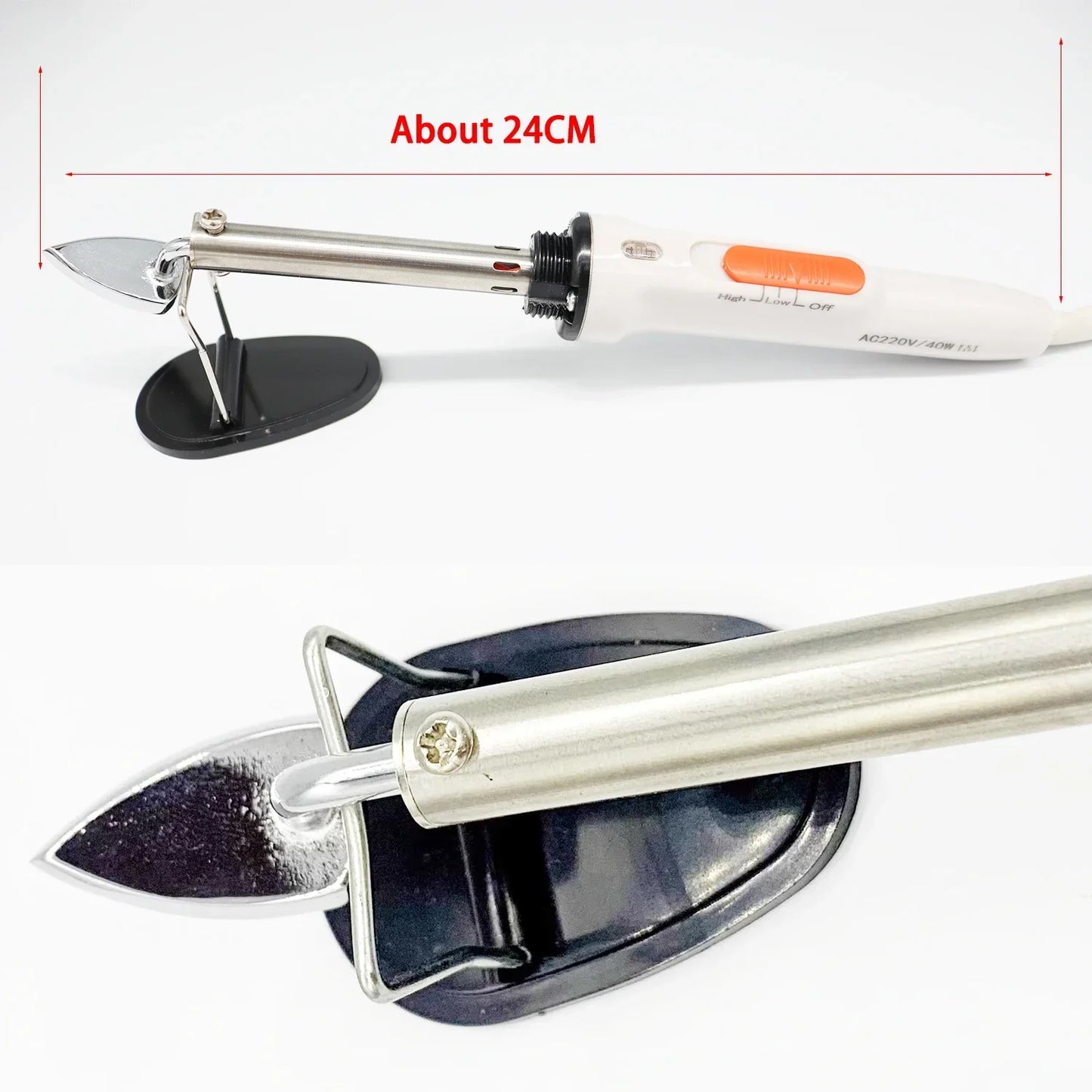 40W Mini Electric Soldering Iron — Adjustable 130/250°C Quick-Heating Tool for Household, Leather, Clothing & Wrinkle Removal