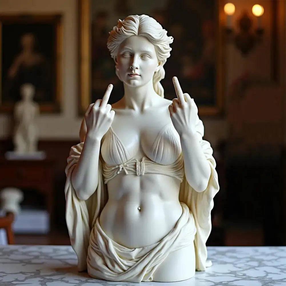 Vienna Goddess 3D Resin Statue — Funny Venus Figurine with Attitude, Home Decor Bust & Plaster Craft Sculpture