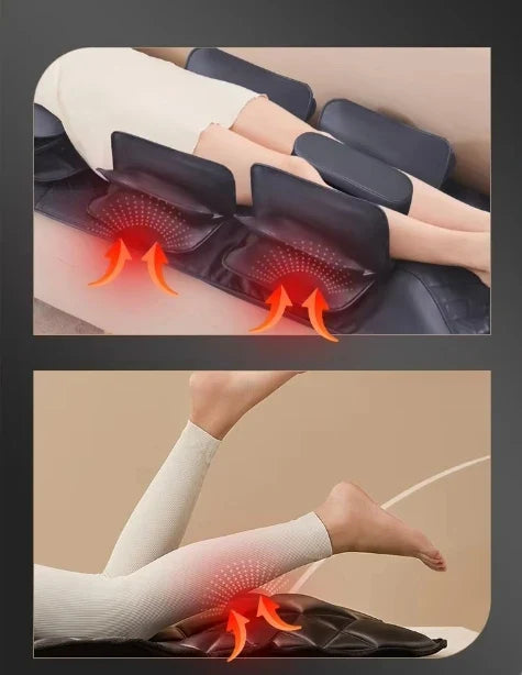 Upgraded Large Area Heated Neck Massager – Vibration Airbag Full Body Massage Mat with Lumbar Traction and Remote Control