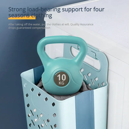 Space-Saving Wall-Mounted Folding Laundry Basket - Your Household Laundry and Bathroom Organizer