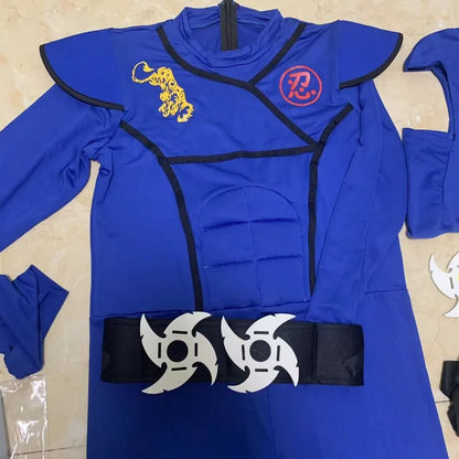 Boy Blue Ninja Cosplay Costume – Halloween Samurai Warrior Outfit, Game Character Clothes, Children's Performance Dress Up