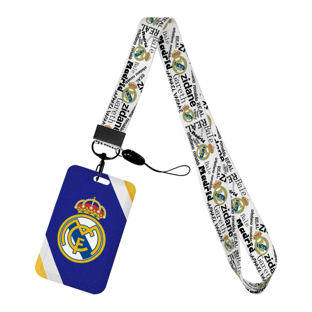 Spanish Football Neck Strap Lanyard – Cartoon Badge Holder ID Card for Kids, Students, Girls & Boys Gift