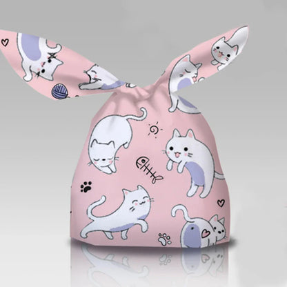 50Pcs Easter Rabbit Ear Cookie Candy Gift Bags - Plastic Pouches for Baking Packaging, Biscuits, Easter Decoration, and 2024 Birthday