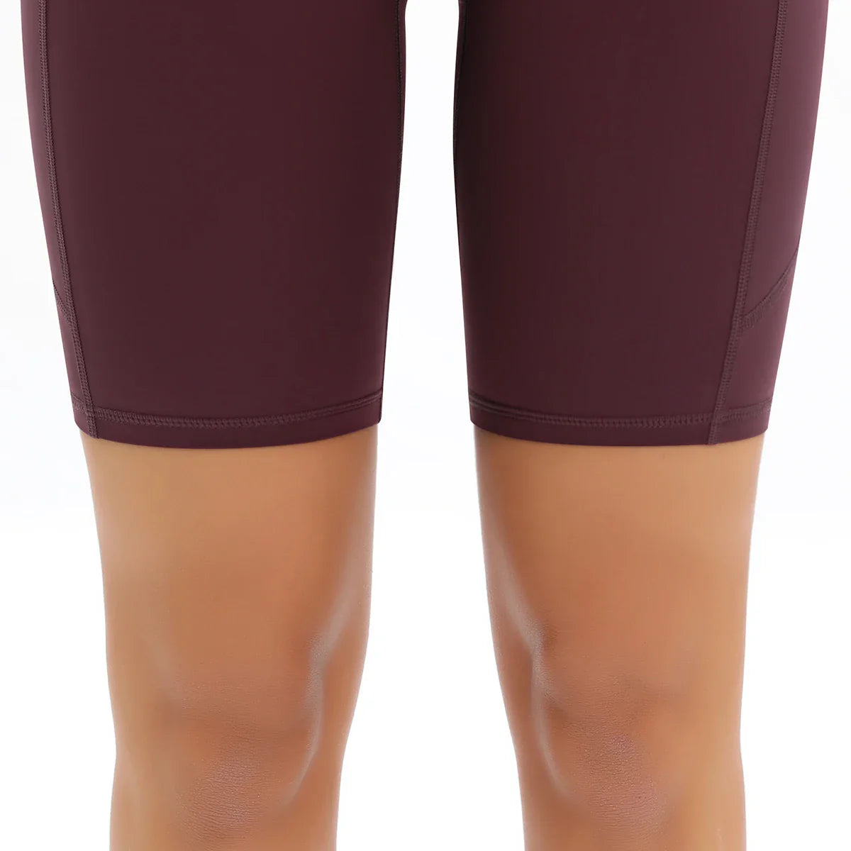 Breathable Fitness Shorts for Women: High Waist Yoga & Cycling Pants with Pocket - No Awkward Lines