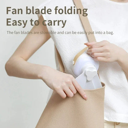 Portable Wireless Mini Ceiling Fan – USB Fan with Remote Control, Stand, Night Light for Home, Outdoor & Camping