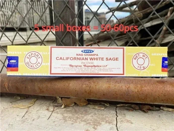 5BOX NAG Champa Indian Incense Set – Satya Handmade Sticks with 6 Aromatic Scents for Home & Meditation