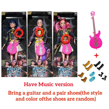K-Pop Demon Hunters Humanoid Dolls — Mira, Rumi & Zoey (Music & No-Music) | Articulated Christmas Gift Box