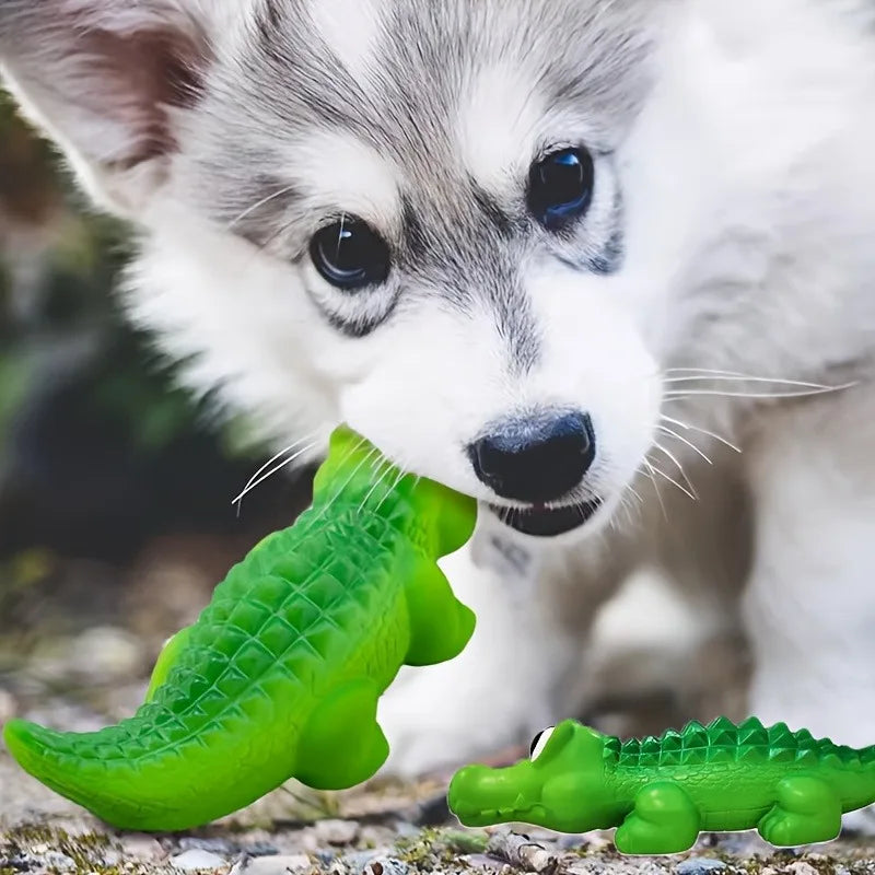 Durable Latex Shark Chew Toy - Squeaky Ball for Aggressive Chewers, Teeth Cleaning & Puppy Weaning